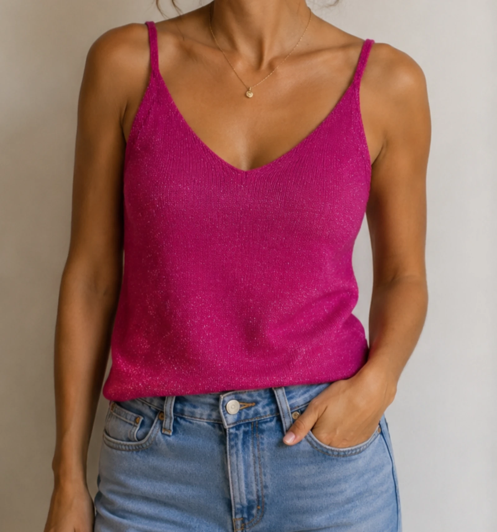 Débardeur à paillette taille unique NEUF 